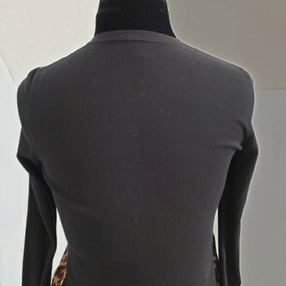 Ann Taylor Amimal Print Button Front Long Sleeve Pocket Knit Sweater Cardigan SP - Picture 9 of 11